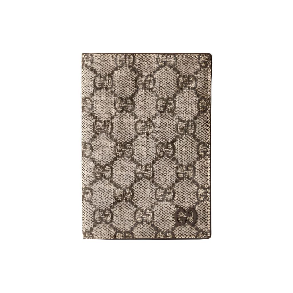 GUCCI Men's Beige & Ebony Canvas Passport Holder | 795229