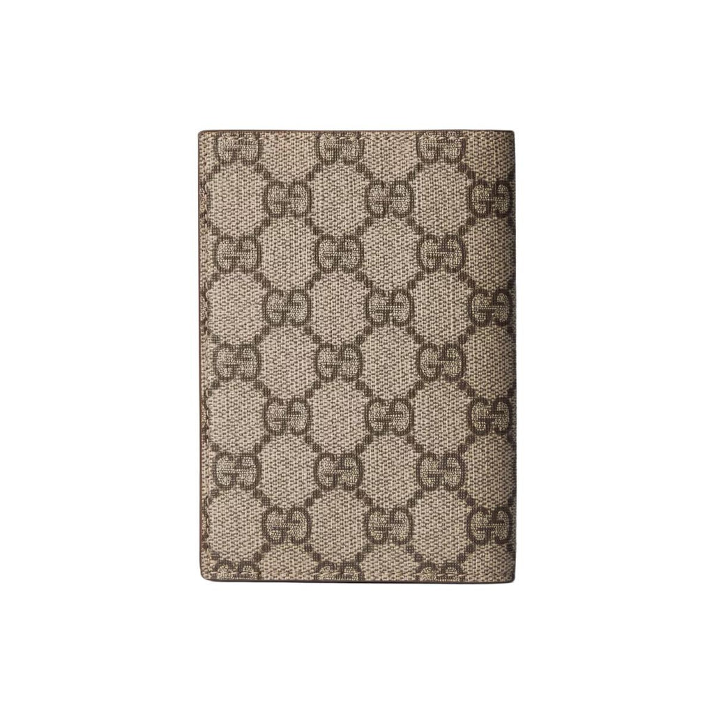 GUCCI Men's Beige & Ebony Canvas Passport Holder | 795229