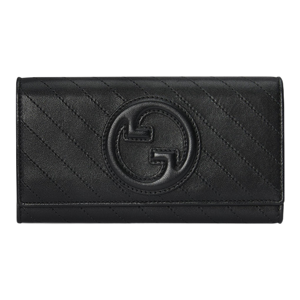 GUCCI Blondie Women's Black Leather Long Wallet | 760302