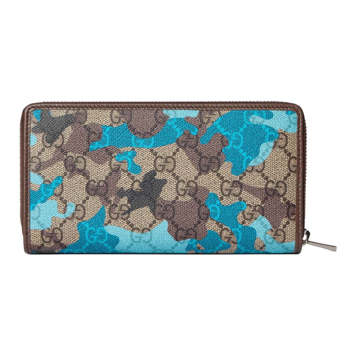 GUCCI Women's Light Blue Camo GG Coated Fabric Wallet | 834694