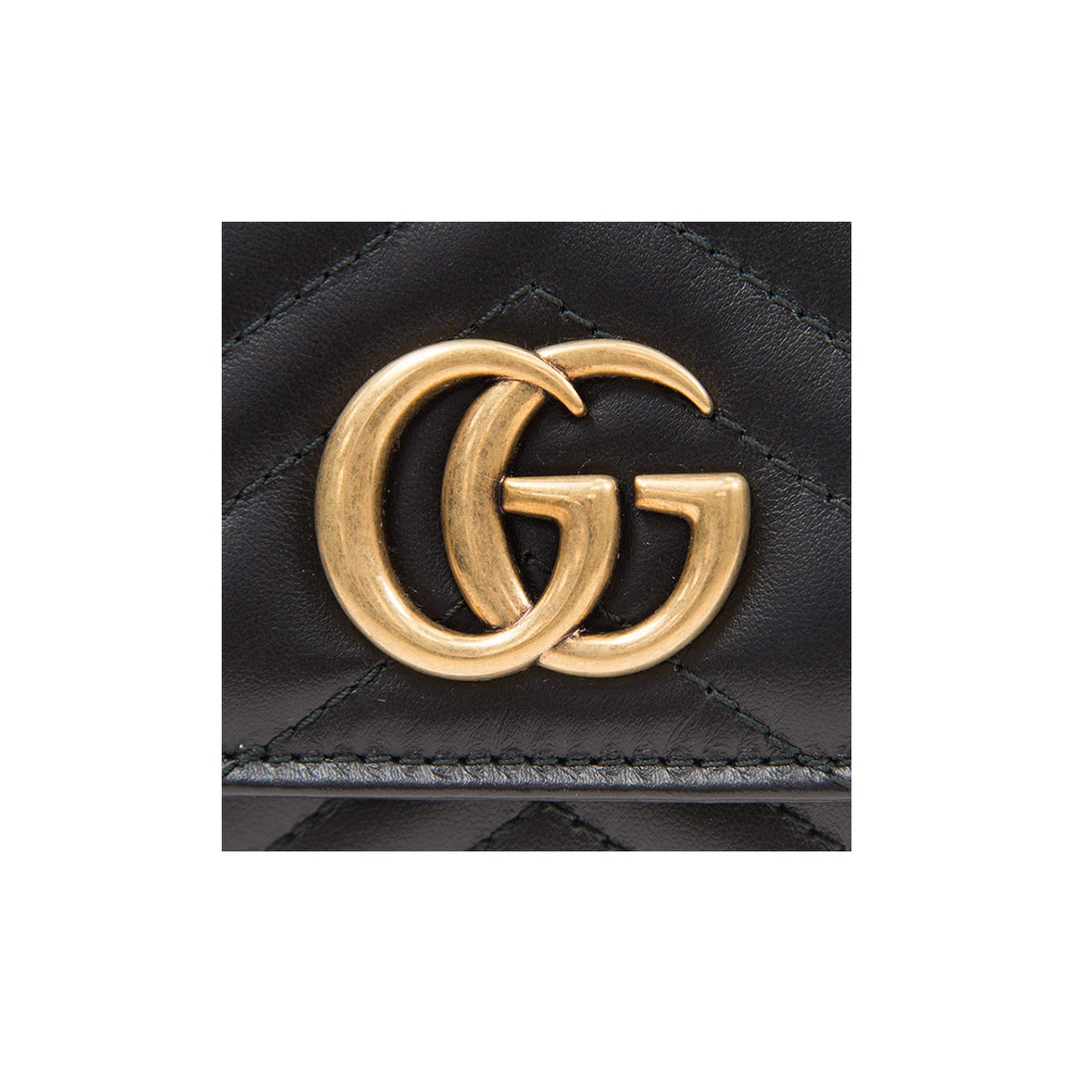 GUCCI GG Marmont Women's Black Quilted Leather Long Wallet | 443436