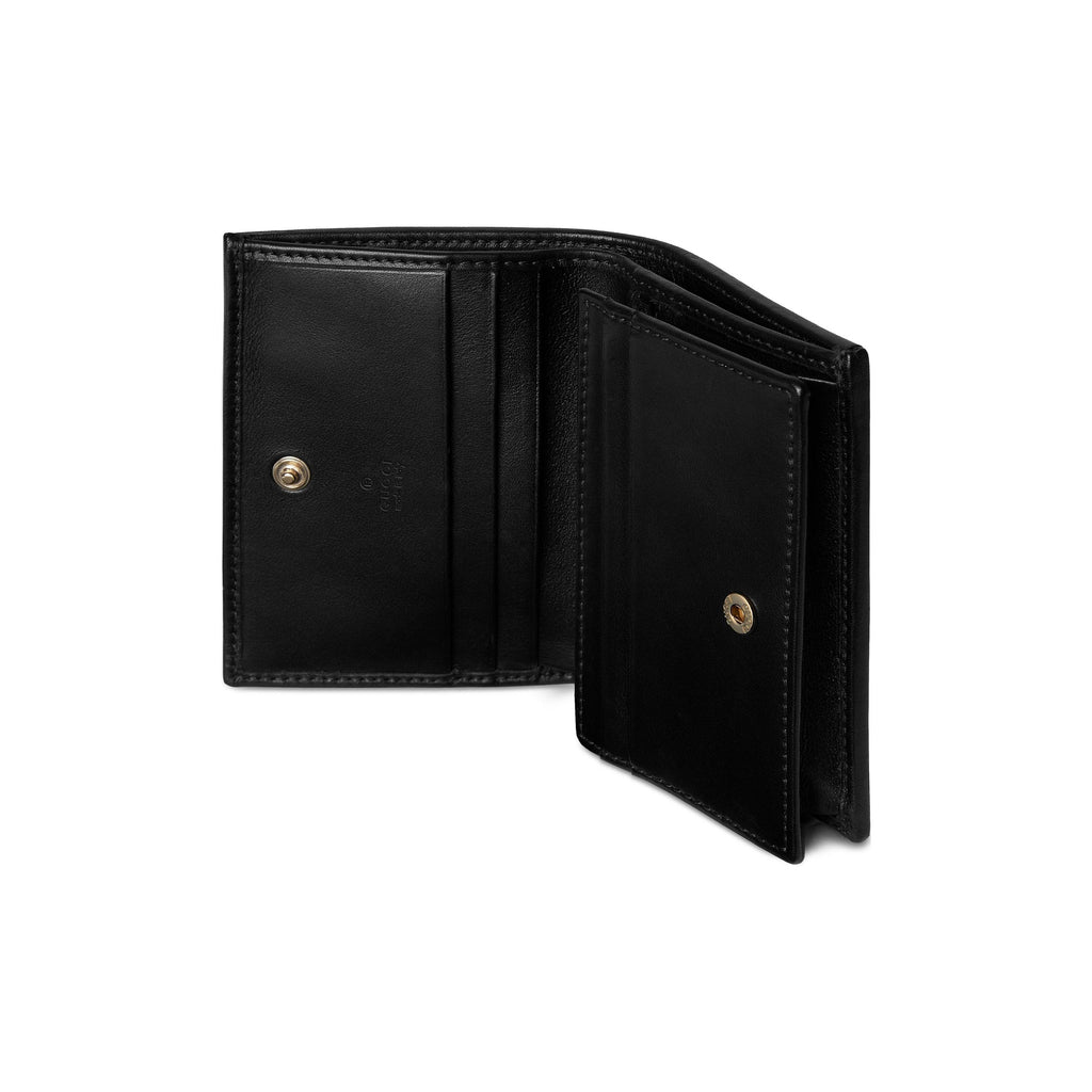 GUCCI Horsebit Women's Beige & Dark Brown GG Fabric Card Holder | 621887