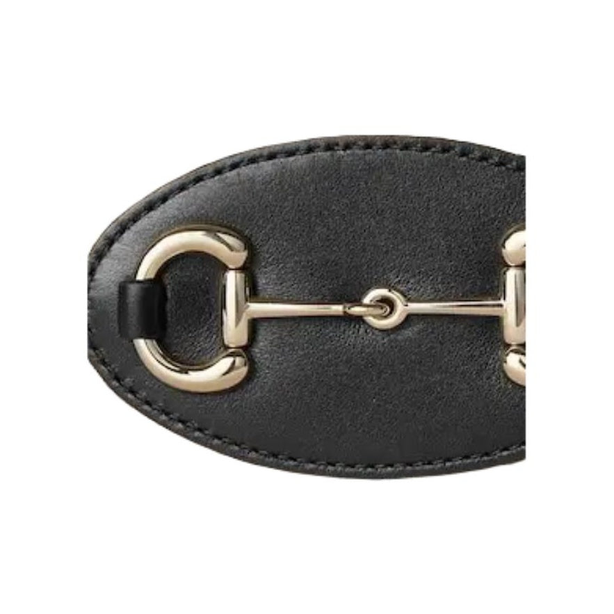 GUCCI Horsebit Women's Beige & Dark Brown GG Fabric Card Holder | 621887