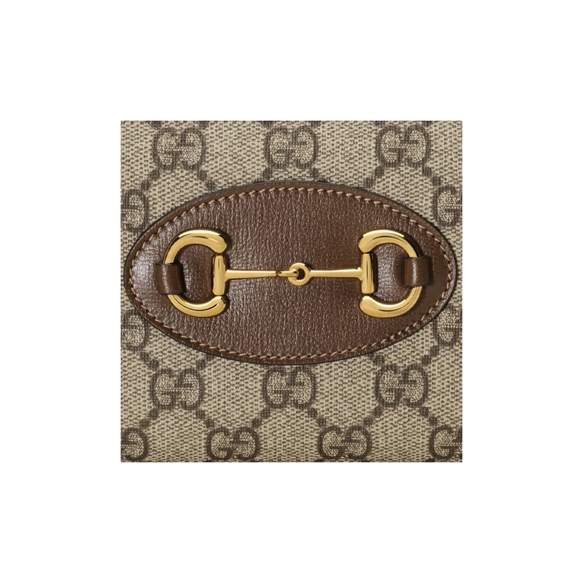 GUCCI Horsebit 1955 Unisex Ebony & Brown Canvas & Leather Long Zip Wallet | 621889