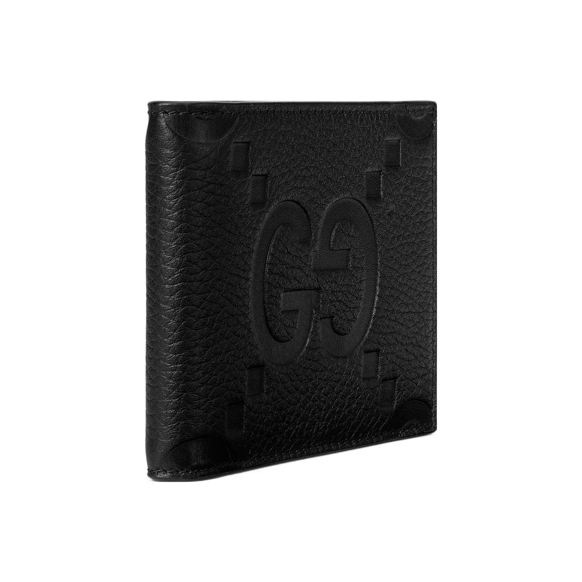 GUCCI Jumbo GG Men's Black Leather Flap Wallet | 739475