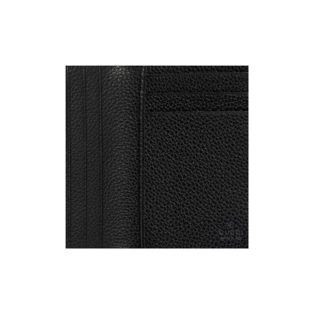 GUCCI GG Marmont Unisex Black Two-Tone Canvas & Leather Card Holder | 855484
