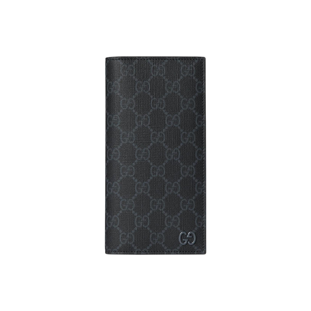 GUCCI GG Supreme Men's Black Leather Wallet with Ceramic GG | 856563