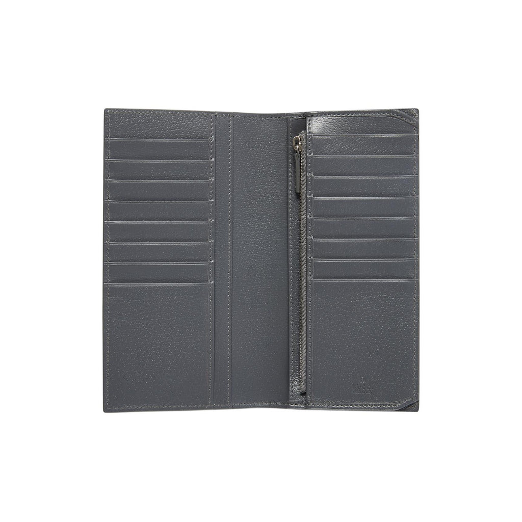 GUCCI GG Supreme Men's Black Leather Wallet with Ceramic GG | 856563