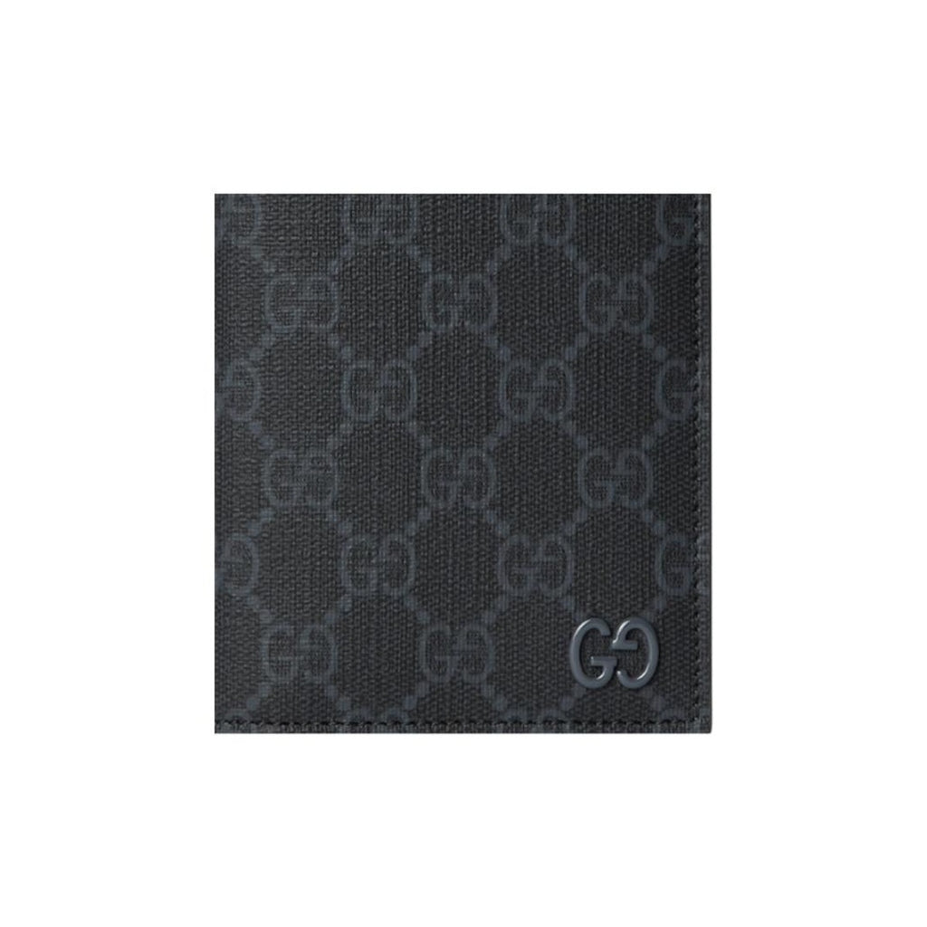 GUCCI GG Supreme Men's Black Leather Wallet with Ceramic GG | 856563
