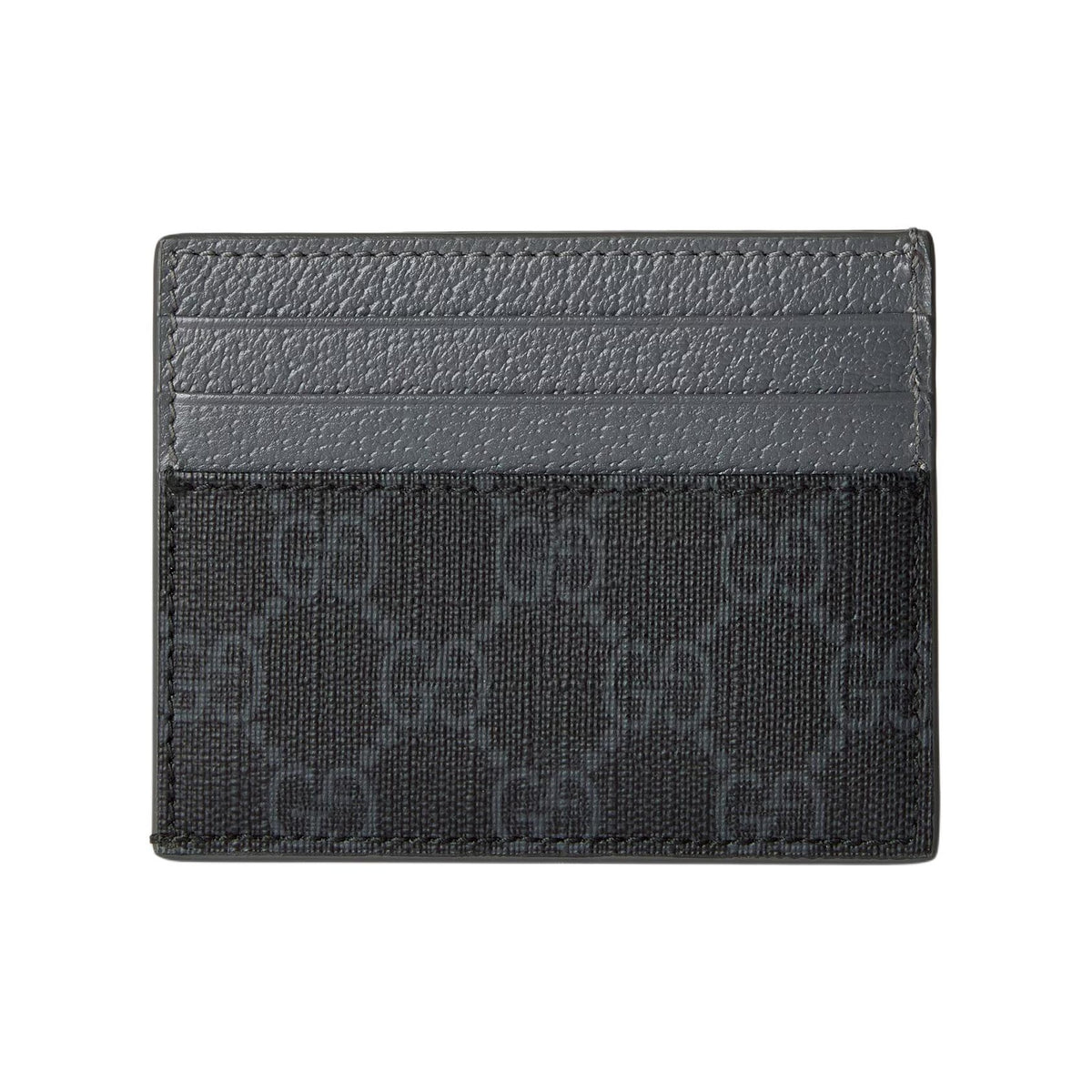 GUCCI Unisex Black Supreme Canvas Card Holder with Brand Logo | 795230
