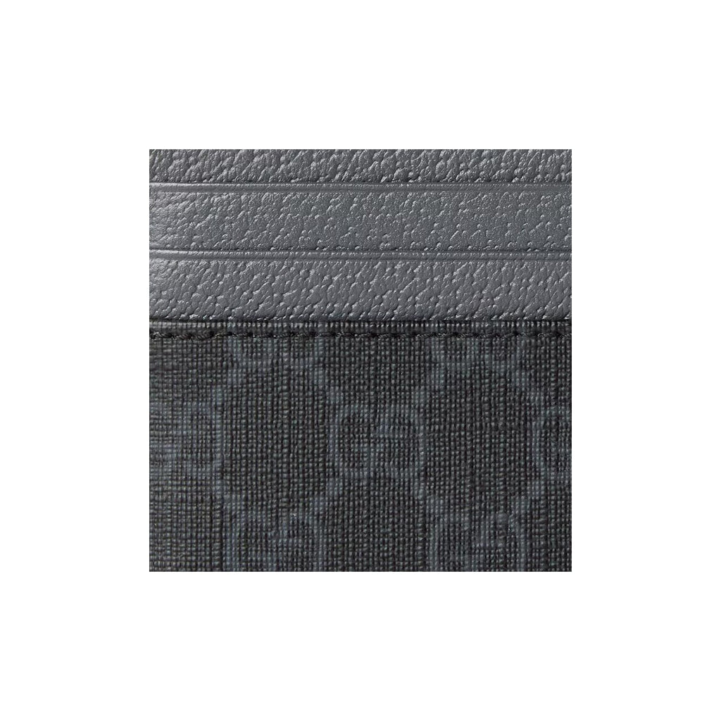 GUCCI Unisex Black Supreme Canvas Card Holder with Brand Logo | 795230
