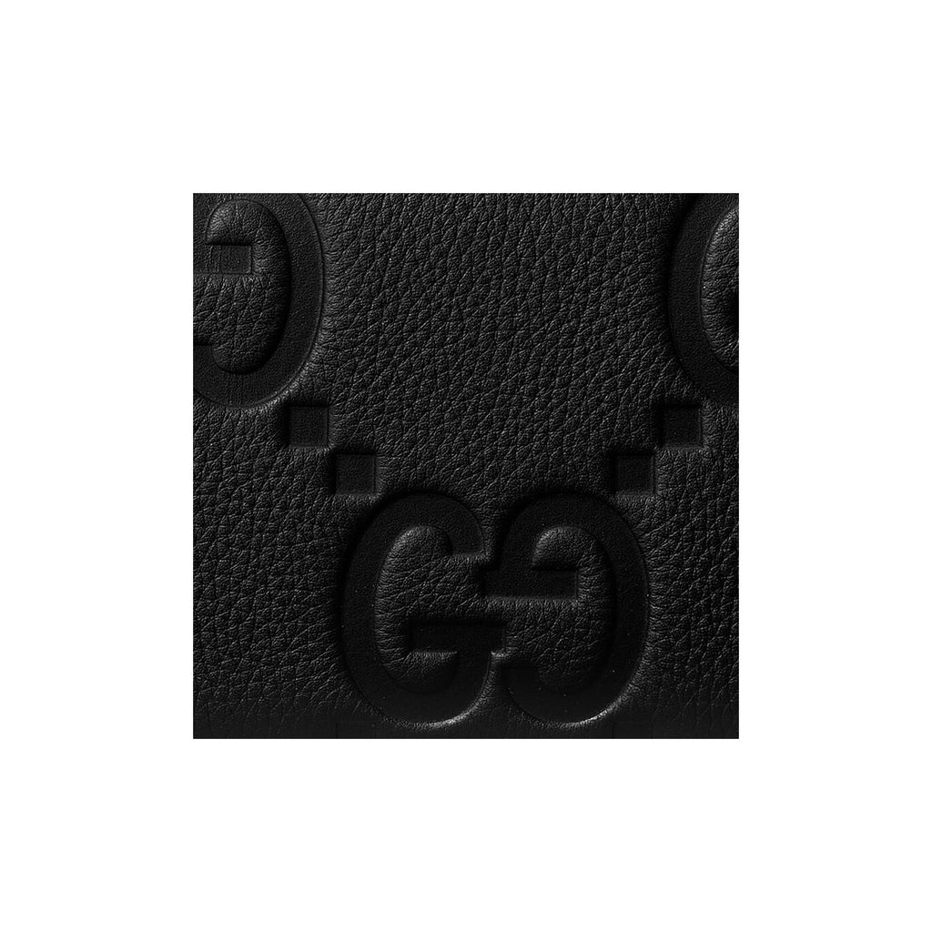 GUCCI Jumbo GG Men's Black Leather Large Wallet | 739482