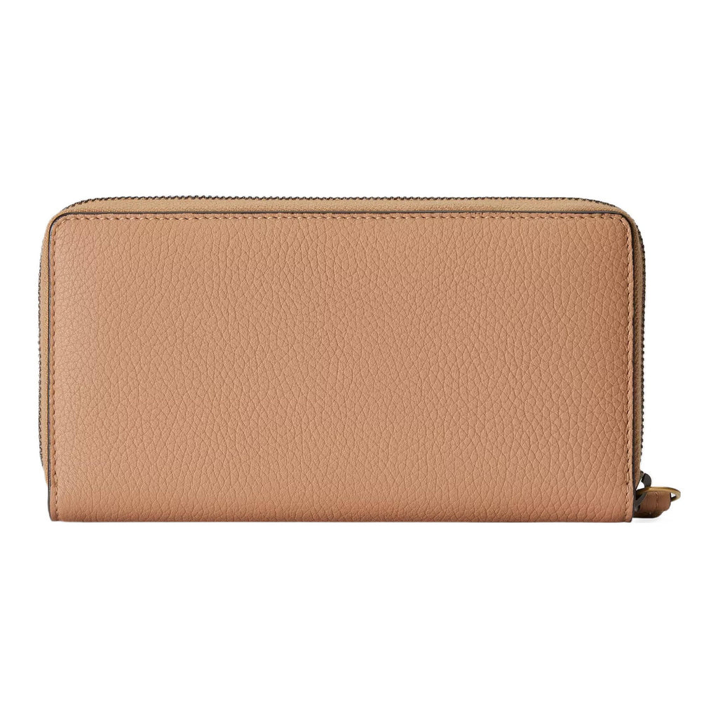 GUCCI Women's Beige Leather Wallet with Python Trim & Interlocking G | 750458