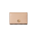 GUCCI GG Marmont Women's Beige & Ebony Supreme Canvas Snap Wallet | 790067