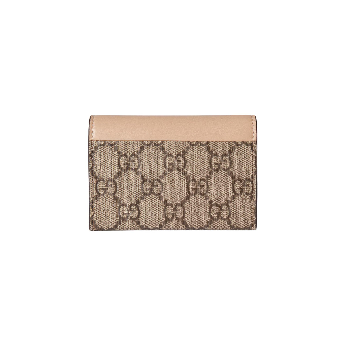 GUCCI GG Marmont Women's Beige & Ebony Supreme Canvas Snap Wallet | 790067
