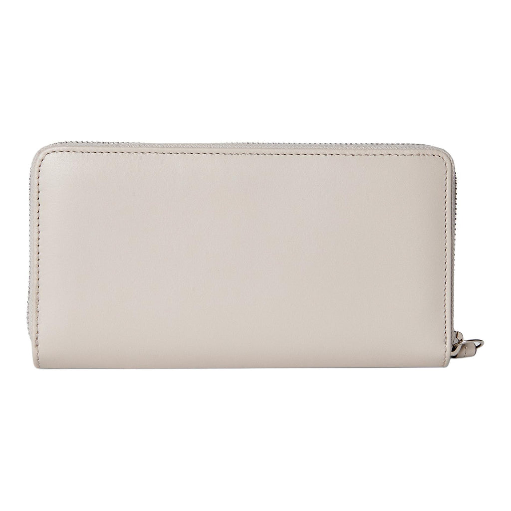 GUCCI GG Marmont Women's Light Gray Soft Leather Zip Wallet | 790057