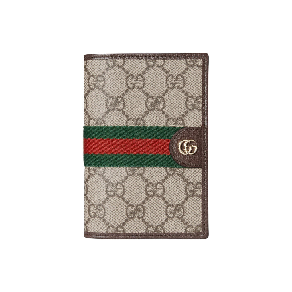 GUCCI Ophidia Unisex Beige & Brown Canvas Passport Holder | 838470