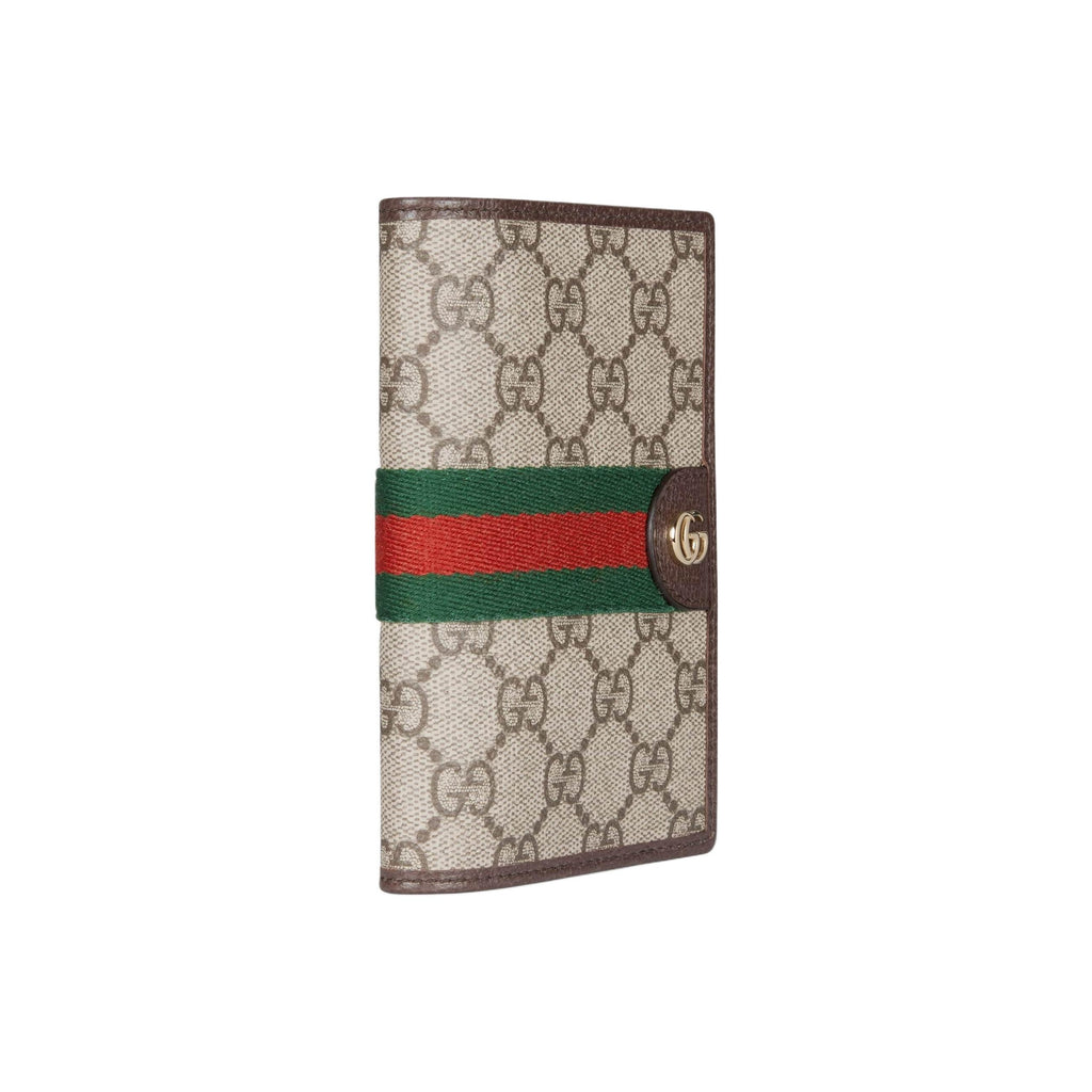 GUCCI Ophidia Unisex Beige & Brown Canvas Passport Holder | 838470