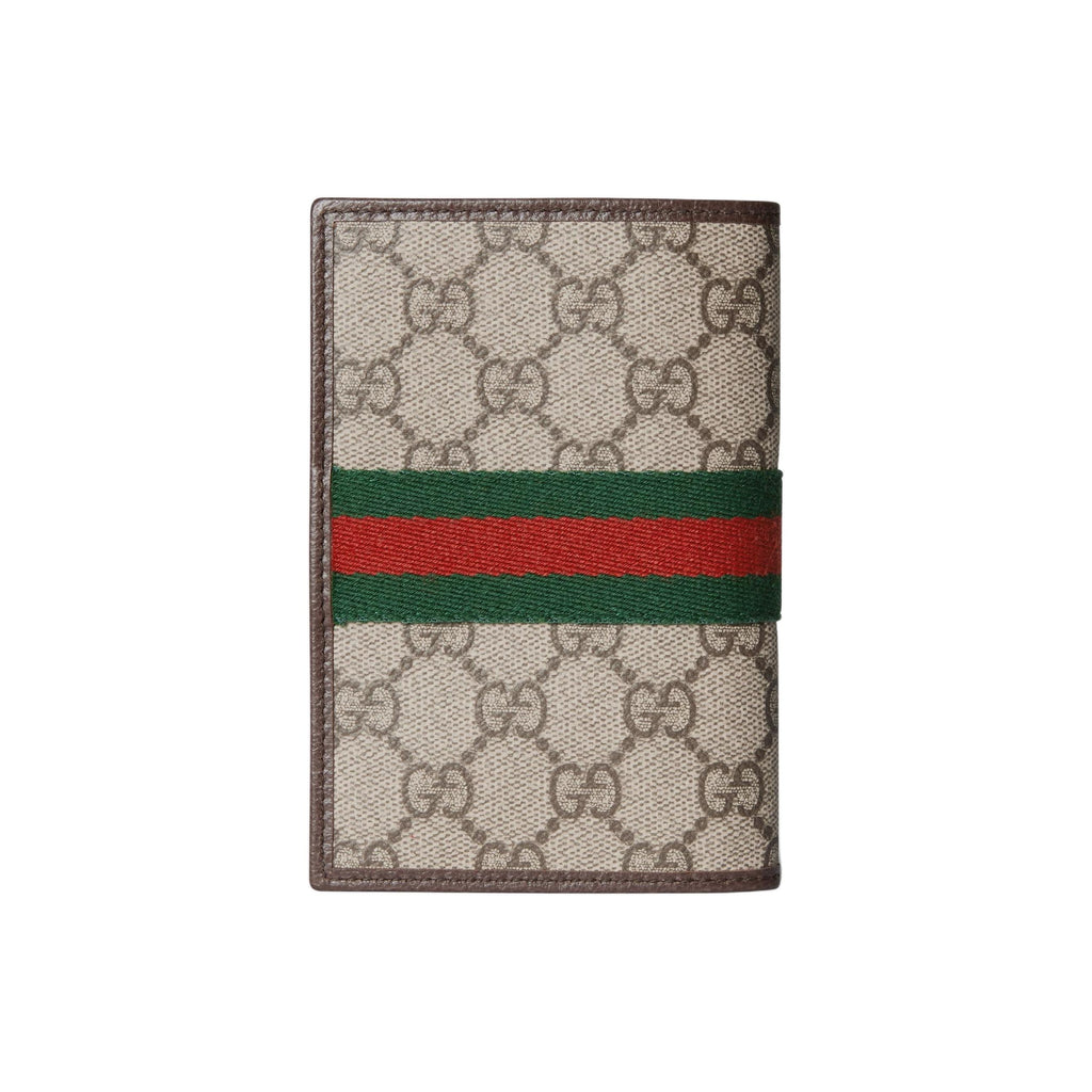 GUCCI Ophidia Unisex Beige & Brown Canvas Passport Holder | 838470