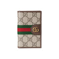 GUCCI Ophidia Men's Beige & Dark Brown Coated Fabric Long Card Holder | 834691