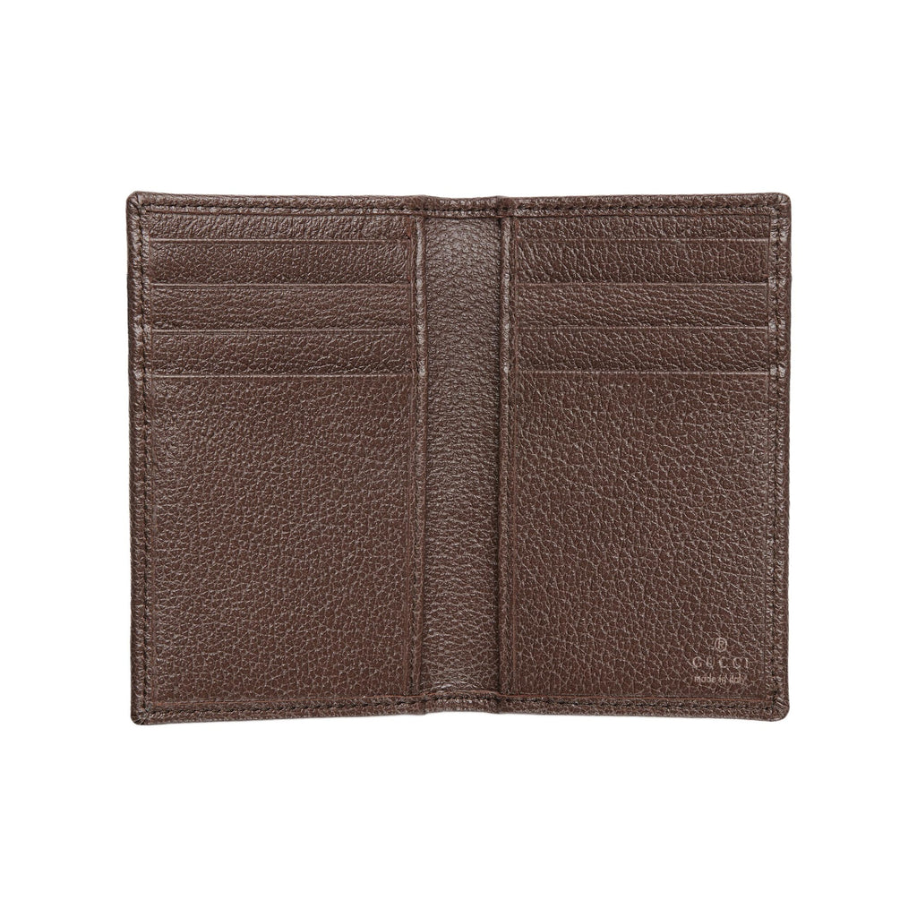 GUCCI Ophidia Men's Beige & Dark Brown Coated Fabric Long Card Holder | 834691