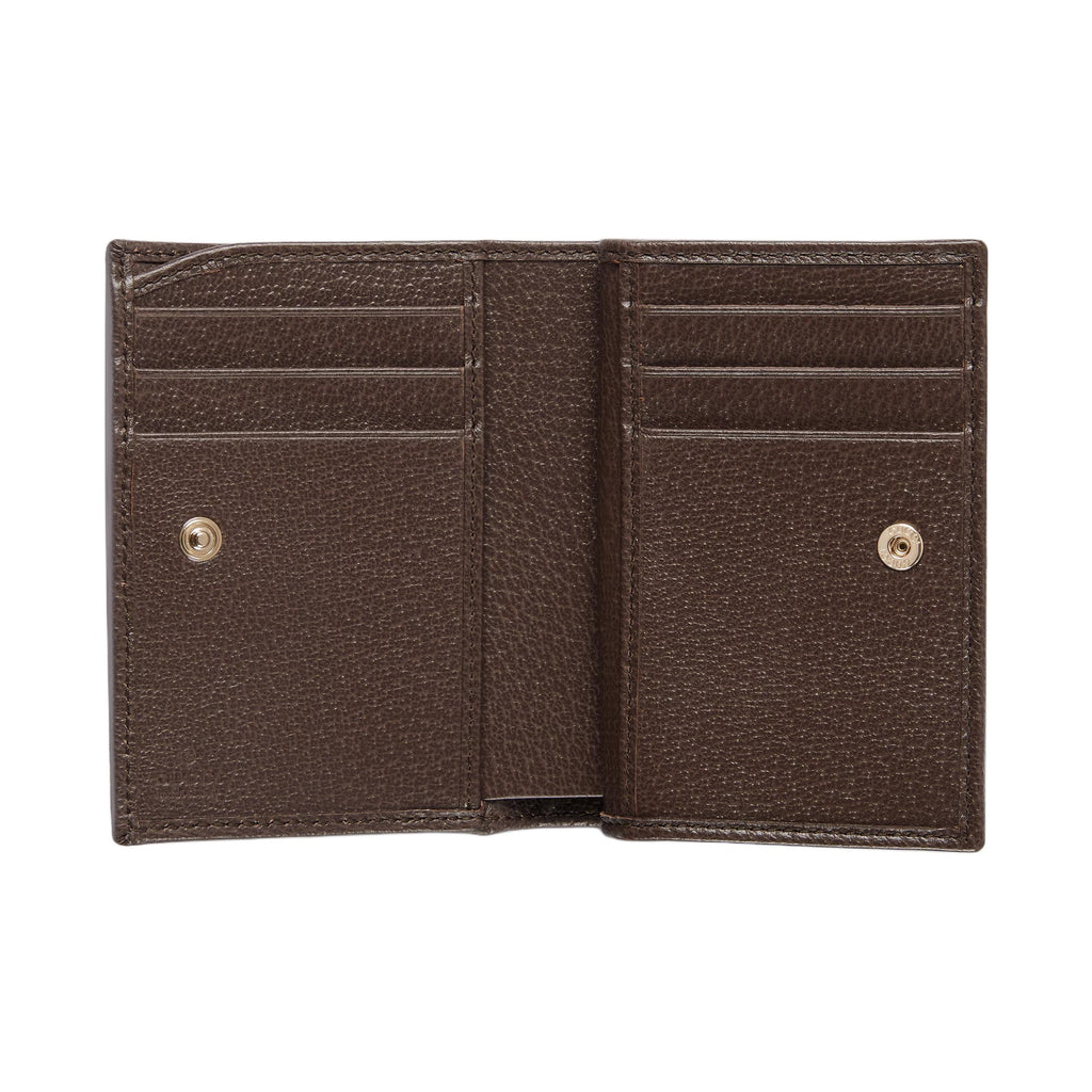 GUCCI Ophidia Women's Beige & Dark Brown GG Canvas Wallet | 838468