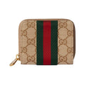 GUCCI GG Ziparound Men's Dark Brown GG Canvas Wallet | 867349
