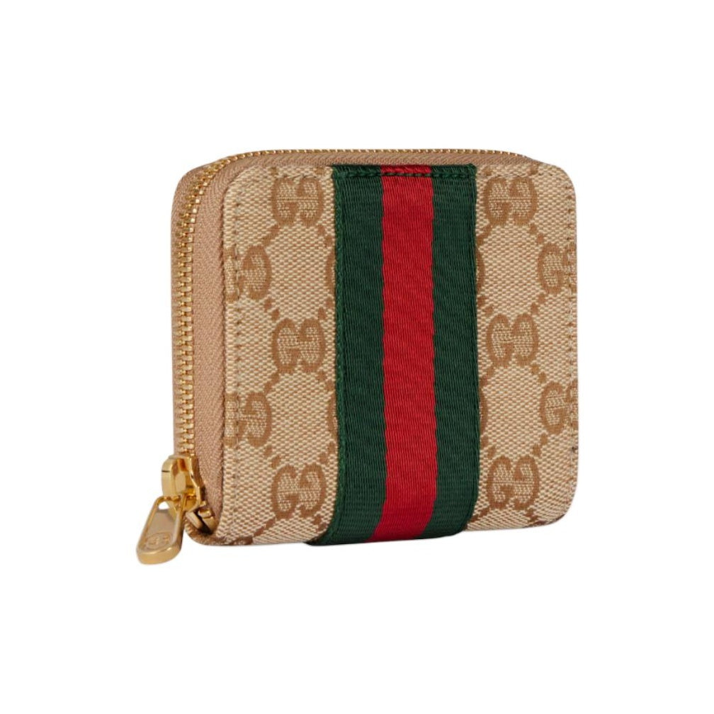 GUCCI GG Ziparound Men's Dark Brown GG Canvas Wallet | 867349