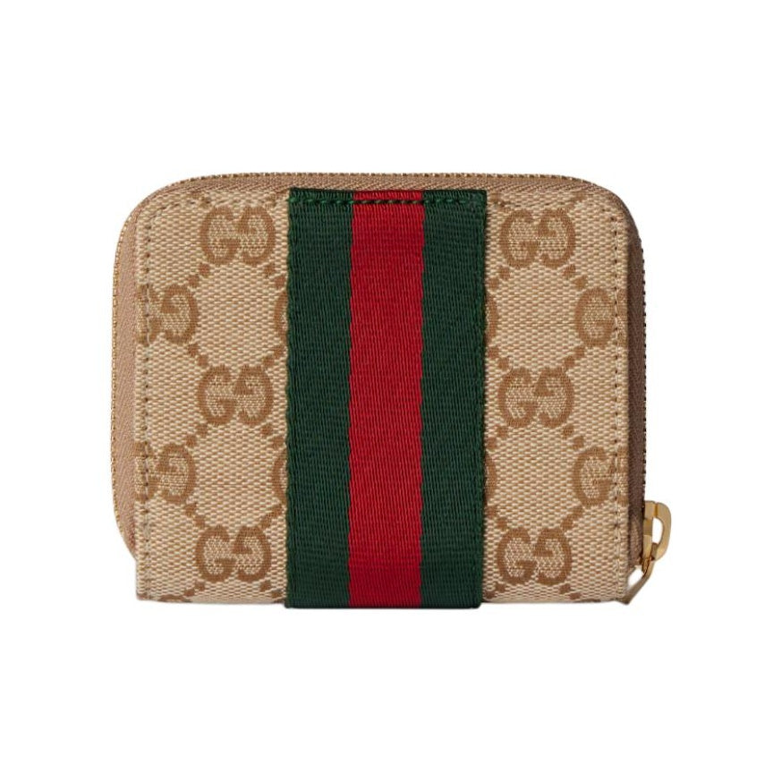 GUCCI GG Ziparound Men's Dark Brown GG Canvas Wallet | 867349