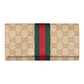 GUCCI Women's Sand Coated Canvas Snap Wallet | 876048