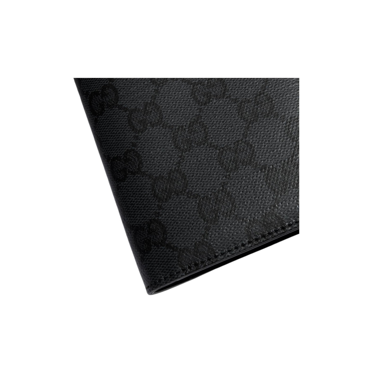 GUCCI Essence Classic Women's Black GG Coated Canvas Passport Holder | 876432