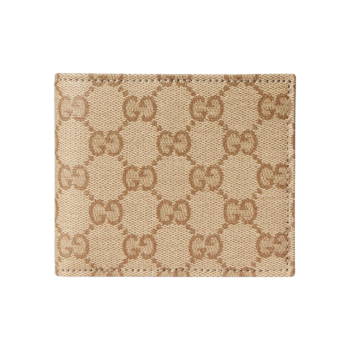 GUCCI Essence Classic Unisex Sand & Brown GG Coated Canvas Bifold Wallet | 876390