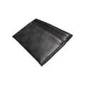 GUCCI Men's Black Coated Canvas Card Holder with Silver-Foil Logo | A002F2