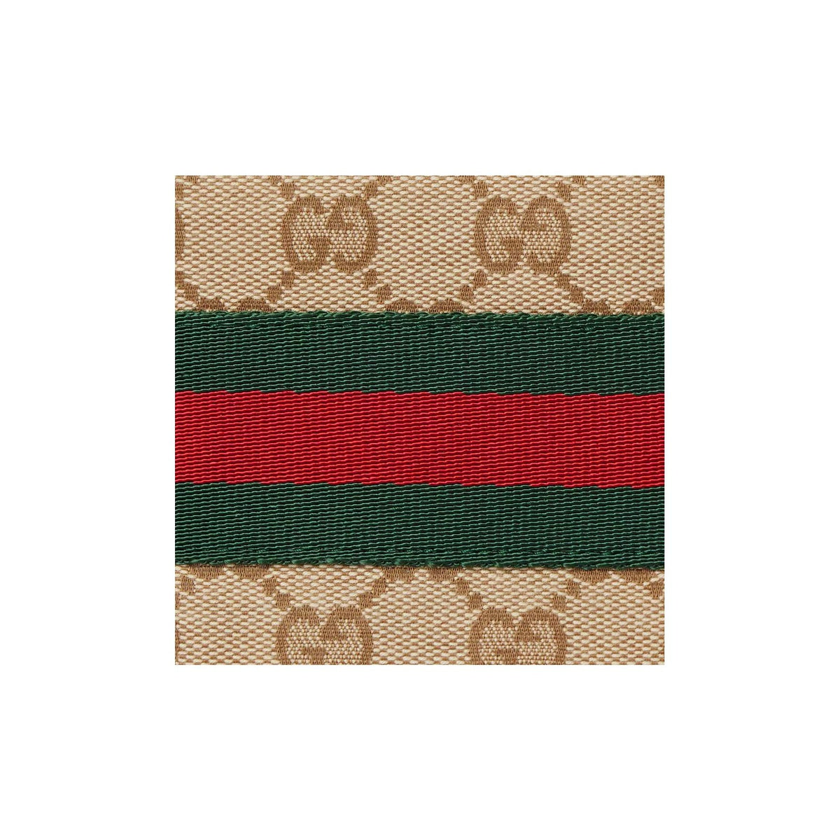 GUCCI Unisex Sand & Brown GG Canvas Bifold Wallet with Web Detail | 867335
