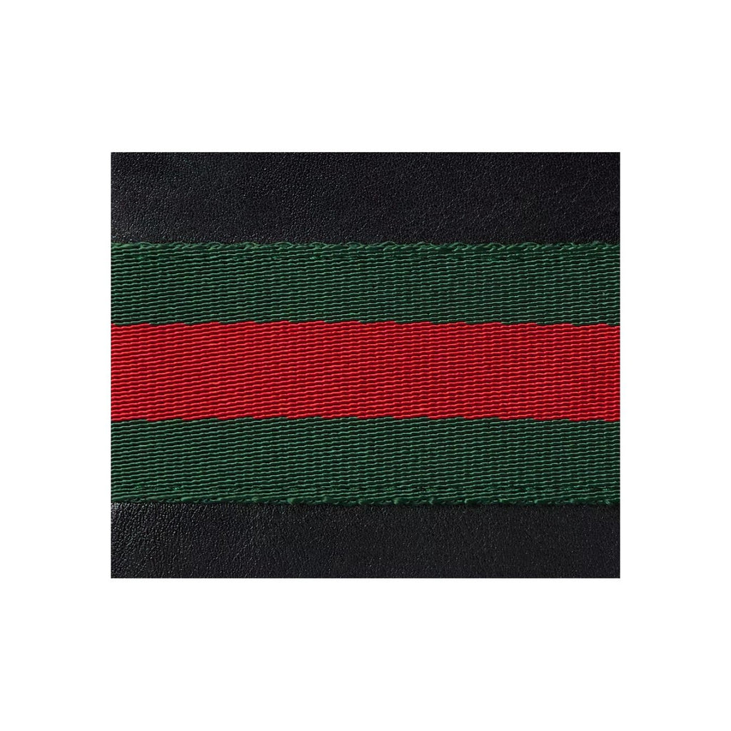 GUCCI WebTrademark Men's Black Soft Leather Bifold Wallet | 867269