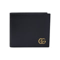 GUCCI GG Marmont Men's Black Leather Compact Bifold Wallet | 428726