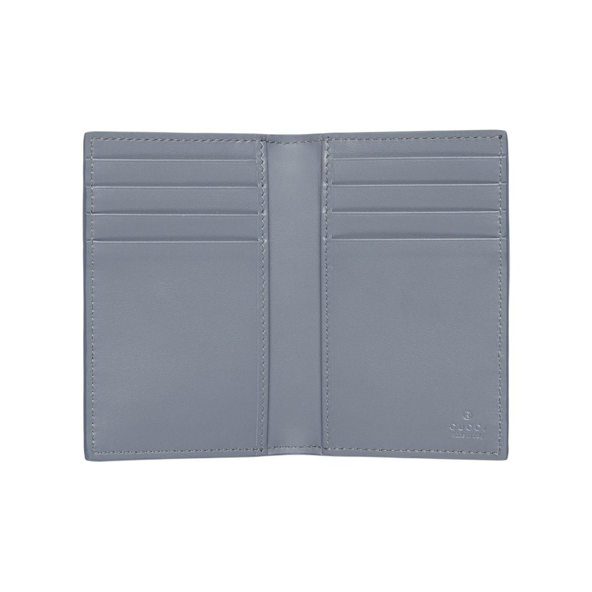 GUCCI GG Supreme Men's Dark Blue Leather Card Holder | 768249