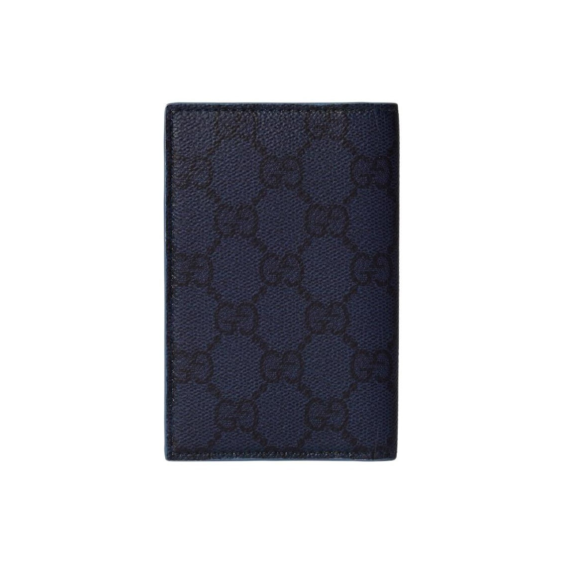 GUCCI GG Supreme Men's Dark Blue Leather Card Holder | 768249