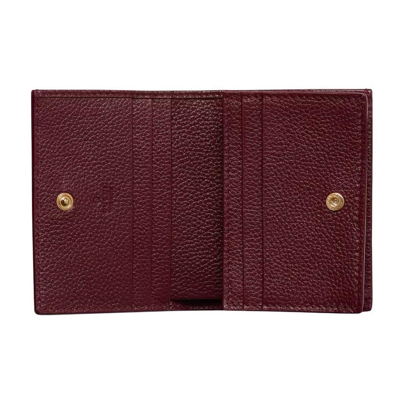 GUCCI GG Marmont Unisex Small Black & Red Leather Wallet | 456126