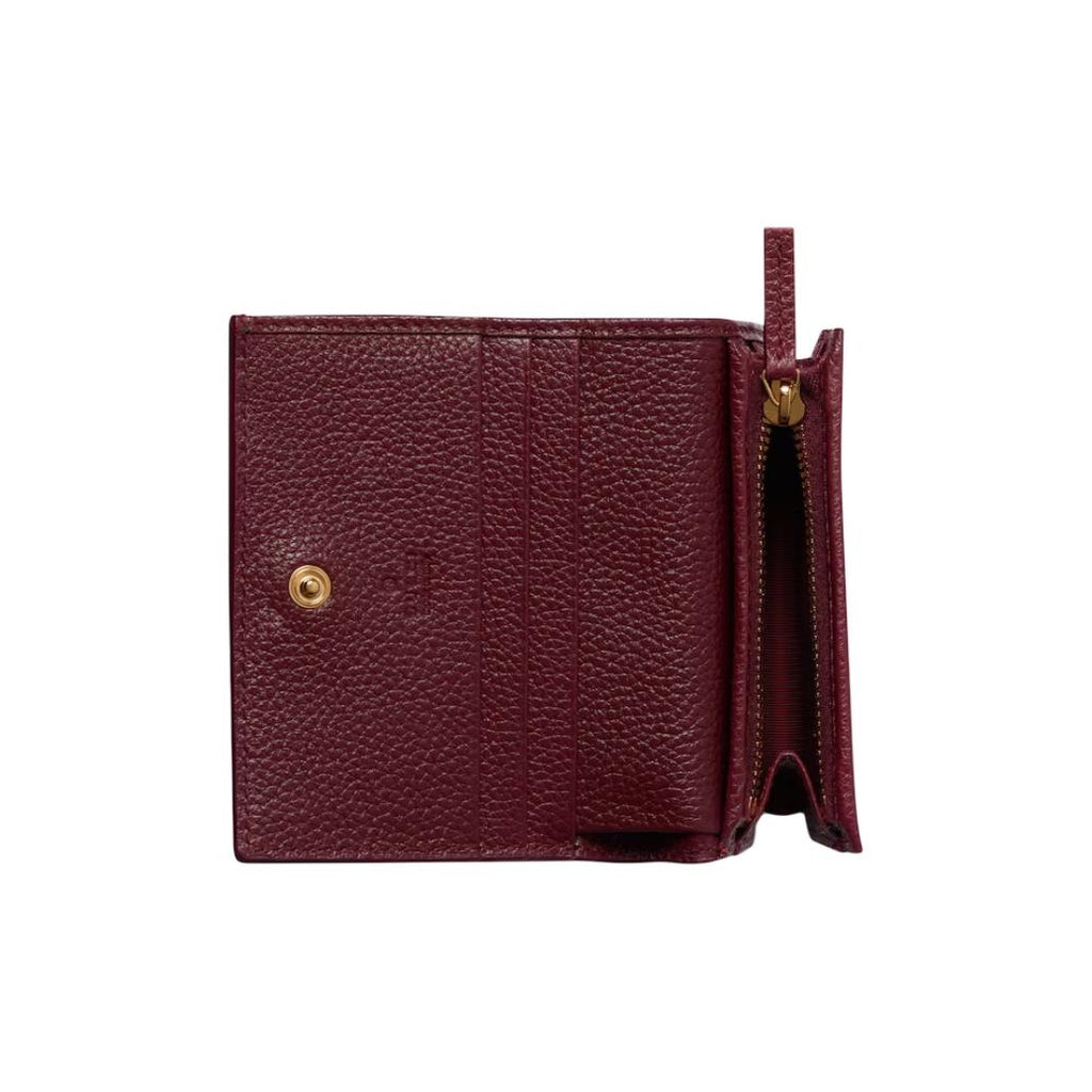 GUCCI GG Marmont Unisex Small Black & Red Leather Wallet | 456126