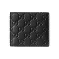 GUCCI GG Emblem Men's Black Cowhide Leather Bifold Wallet | 850175