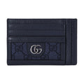 GUCCI Ophidia Men's Blue & Dark Blue Canvas & Leather Card Holder | 732018