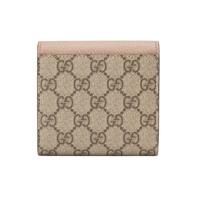 GUCCI GG Marmont Women's Ebony & Beige Canvas & Leather Wallet | 598587