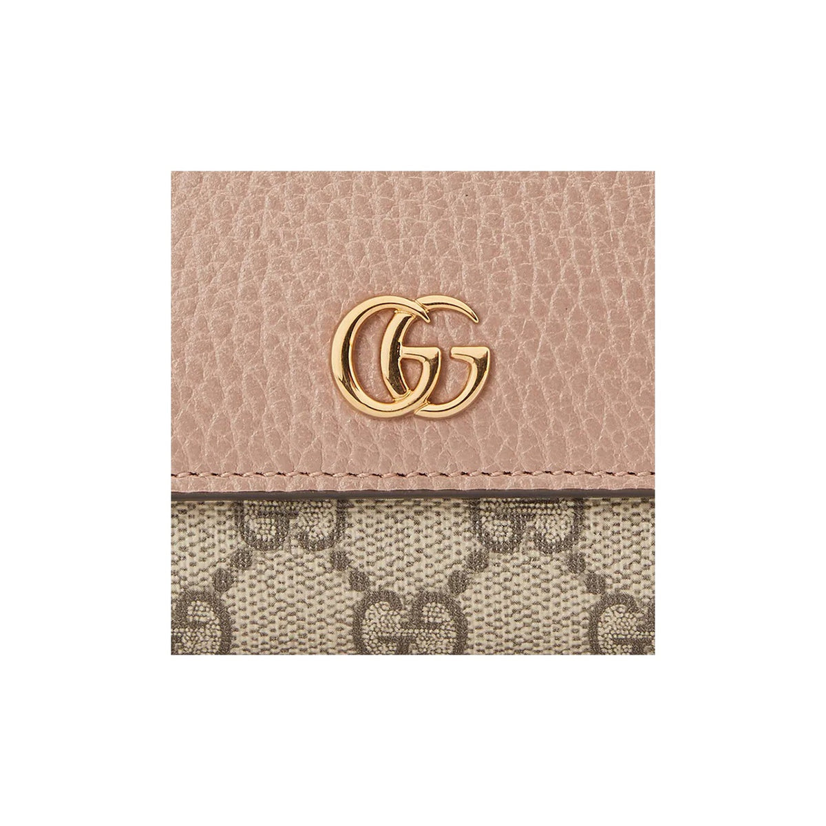 GUCCI GG Marmont Women's Ebony & Beige Canvas & Leather Wallet | 598587