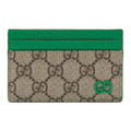 GUCCI Men's Green & Brown Canvas & Leather Card Holder | 768248