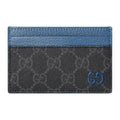GUCCI GG Supreme Men's Black Canvas Card Holder | 768248