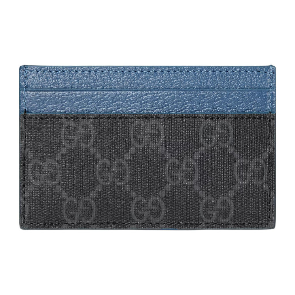 GUCCI GG Supreme Men's Black Canvas Card Holder | 768248