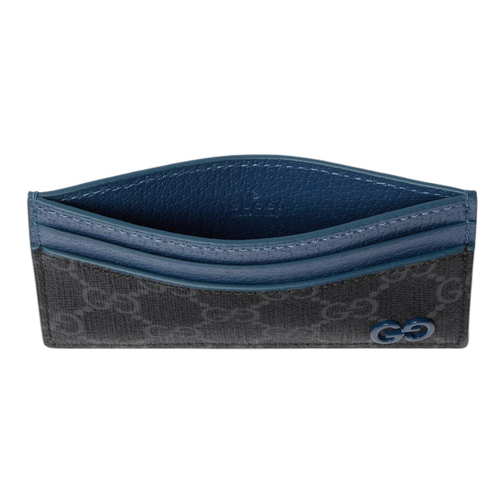 GUCCI GG Supreme Men's Black Canvas Card Holder | 768248