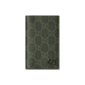 GUCCI GG Monogram Men's Forest Green Coated Canvas Bifold Card Holder | 768249