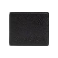 GUCCI Men's Black Leather Bifold Wallet with Embossed Logo | 835119
